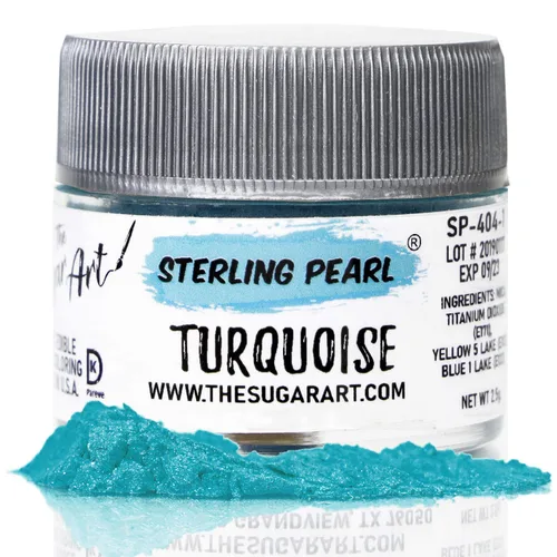 Miniatura 9 de The Sugar Art - Sterling Pearl - Brillo en polvo comestible para decorar pasteles, cupcakes, cake pops y más, aplica brillo en polvo a tus dulces