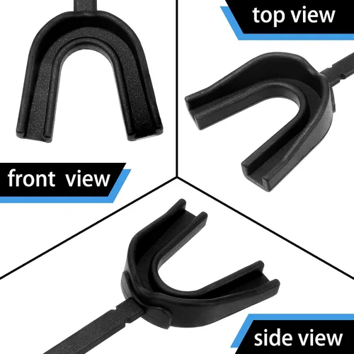 Miniatura 4 de TOODOO 3 protectores bucales de fútbol con correa para jóvenes, protector bucal suave para jóvenes, boquilla de fútbol para boxeo, lacrosse, Negro