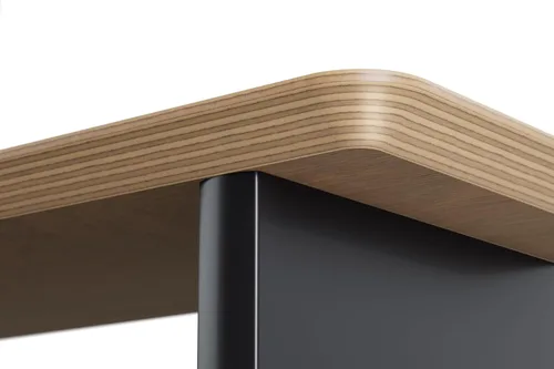 Miniatura 7 de amesoba - Configuración de escritorio ergonómico de dos niveles en roble blanco – Soporte moderno de monitor de madera y elevador de espacio