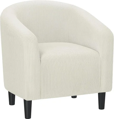 Miniatura 20 de Yaheetech Silla de Sala de Estar, Silla de Acento de Terciopelo, Silla Barril Tapizada, Silla de Asiento con Reposabrazos y Respaldo Bajo para Sala