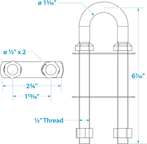 Miniatura 5 de Ojo de arco de acero inoxidable Seachoice