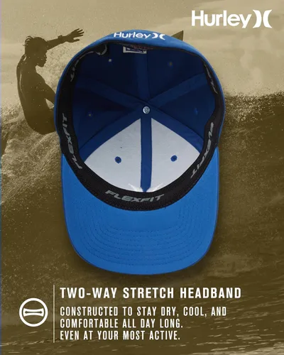 Miniatura 52 de Hurley Gorra de béisbol para hombre - Flexfit - Gorras de béisbol ajustadas para hombre (tamaños: S-XL)