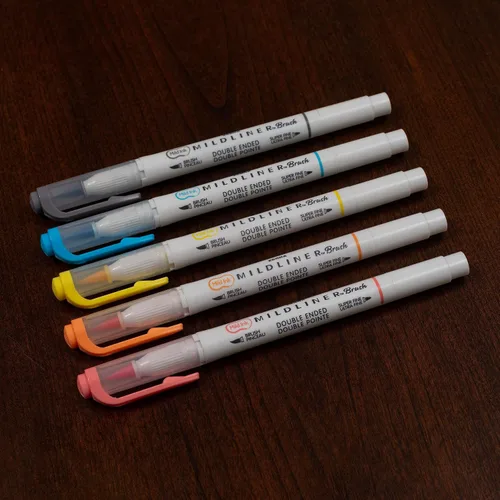 Miniatura 6 de Zebra Pen Mildliner 79505 - Bolígrafo de doble punta, punta ultrafina, colores de tinta amigables, multicolor, paquete de 5