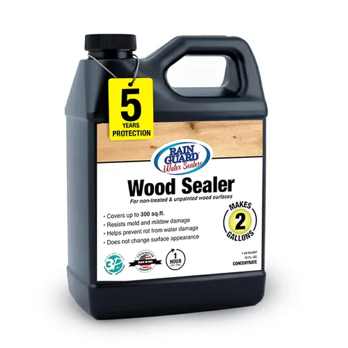 Rain Guard Water Sealers - Sellador de madera - Protección penetrante repelente al agua para todas las superficies de madera porosa - Sellador de
