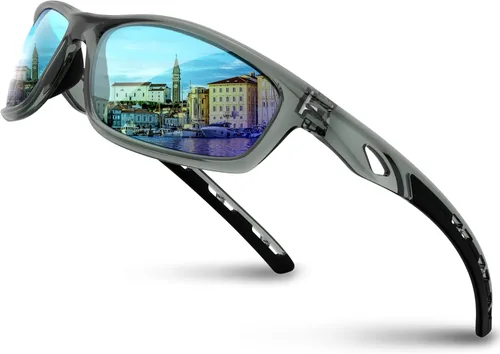 Miniatura 12 de RIVBOS RB833 - Lentes de sol polarizados, unisex, con protección contra rayos ultravioleta, para deportes, pesca, conducción y ciclismo negro