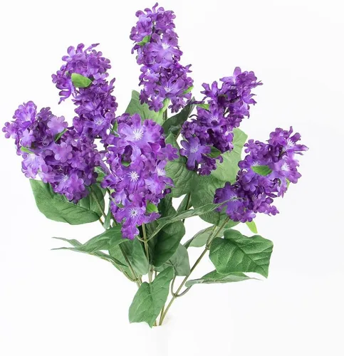 Factory Direct Craft Arbusto lila artificial morado para arreglos florales de seda y exhibiciones de primavera (19 pulgadas)