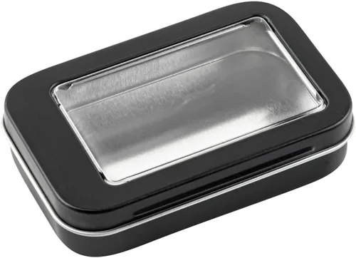 Miniatura 12 de Restaurantware RW Base - Recipientes rectangulares de lata de 4.5 onzas, 100 cajas de lata duraderas con tapas, tapas transparentes para ventana