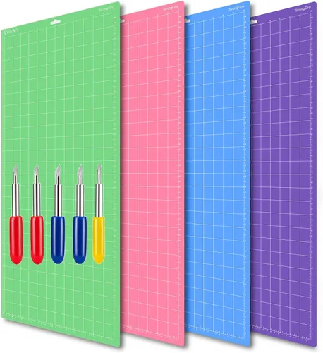 EVISWIY 4 alfombrillas de 12 x 24 pulgadas compatibles con Maker 3/Maker Explore Air 2/Air/One con cuchillas Standard