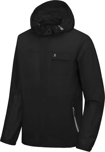 Little Donkey Andy Chaqueta impermeable para hombre, ligera, cortavientos con capucha para golf, senderismo, UPF 30