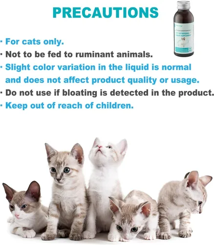 Miniatura 6 de Suplemento líquido de apoyo inmunológico para gatos, fórmula de L-lisina para gatos, 3.38 onzas L-lisina, astrágalo y vitaminas, apoya la salud