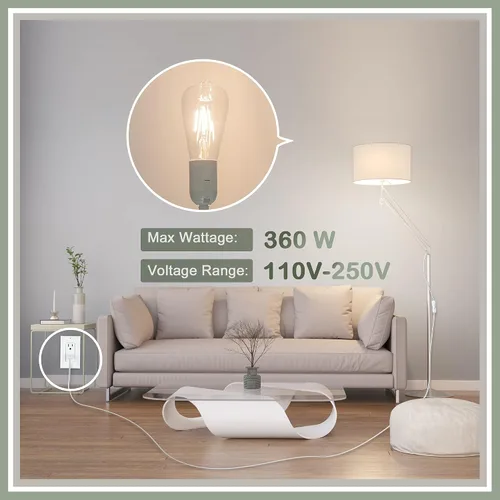 Miniatura 7 de JACKYLED Cable de extensión colgante para farol, UL 12 pies, E26 E27, interruptor de encendido/apagado, iluminación colgante para cocina