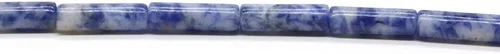 Miniatura 25 de Piedra de jaspe imperial negro natural de 0.157 x 0.512 in en forma de tubo de piedras preciosas cilíndricas sueltas manuales para hacer pulseras