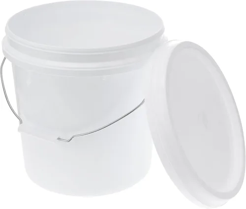 Miniatura 4 de Homoyoyo Cubo de agua de plástico blanco Mango portátil para uso doméstico Almacenamiento para actividades al aire libre y tareas domésticas