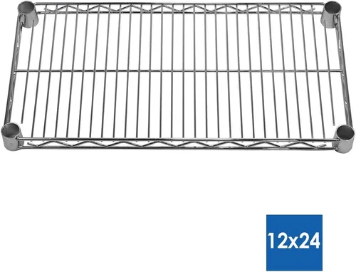 Miniatura 2 de Shelving Inc. Estantería de alambre cromado de 12 pulgadas de profundidad x 24 pulgadas de ancho x 54 pulgadas de alto con estantes de 6 niveles