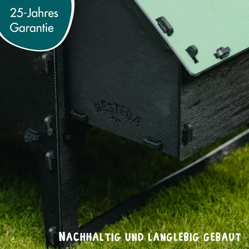 Miniatura 7 de Gallinero de plástico de 25 años de vida útil, gallinero pequeño para 3 pollos o 5 bantams Adecuado para gallinas grandes e ideal para pollos