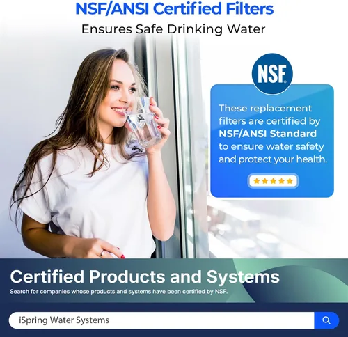 Miniatura 2 de iSpring F19K75 - Juego de filtros de repuesto de 2 años con certificación NSF para sistemas de ósmosis inversa de 6 etapas, filtro mineral alcalino