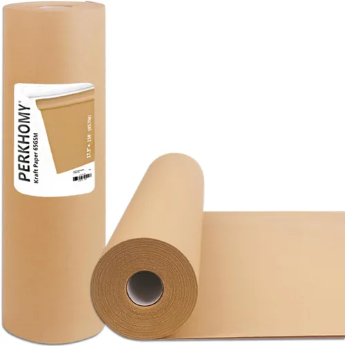 Miniatura 76 de PerkHomy Rollo de Papel Kraft Marrón 48" x 1,800" (150') para Envolver Regalos, Ramos, Flores, Arte, Pintura, Manualidades, Escritura, Embalaje