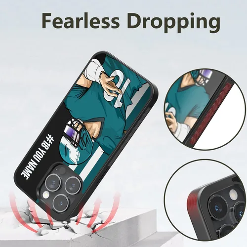 Miniatura 3 de Fundas de silicona personalizadas con número y nombre para iPhone 11/12/13/14/15/16/Pro/Max/Plus/Mini/X/Xs/Xr/7/8 (Filadelfia)