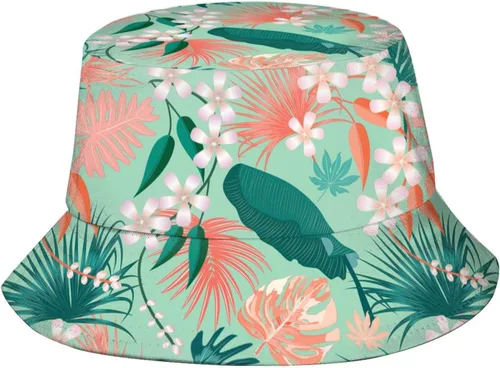 Miniatura 6 de Sombrero de sol hawaiano con flores hawaianas para hombres y mujeres, protección solar, sombreros de ala ancha, plegable, gorra Boonie de viaje