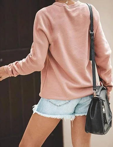 Miniatura 4 de EGELEXY Sudaderas con bordado para mamá, blusa con cuello redondo y manga larga para mujer