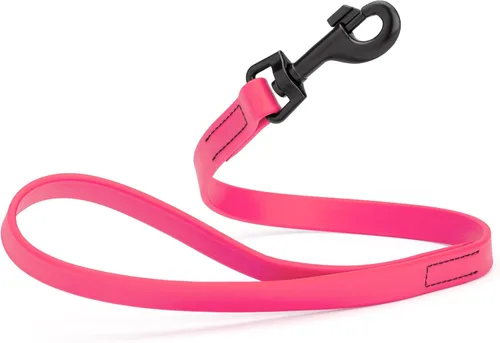 Miniatura 17 de Dogline Biothane - Correa impermeable para perro, correa de nailon tejido con revestimiento fuerte, con herrajes negros, a prueba de olores, fácil