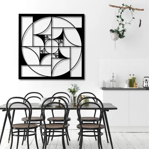 Miniatura 2 de Decoración de pared de metal, proporción dorada, decoración de pared en espiral Fibonacci, arte de pared geométrico, arte de pared de metal, espiral