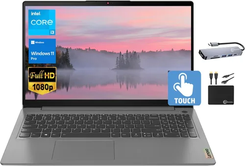 Lenovo IdeaPad 3i Business Laptop 2023, pantalla táctil FHD IPS de 15.6 pulgadas, Intel Core i3-1115G4 (hasta 4.10 GHz), 8 GB de RAM, 512 GB SSD,