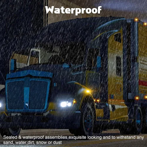 Miniatura 5 de Xotic Tech - Lámparas LED de señal de marcador lateral con lente transparente, compatible con Kenworth T680 T700 T880 Peterbilt 567, ámbar 3-SMD