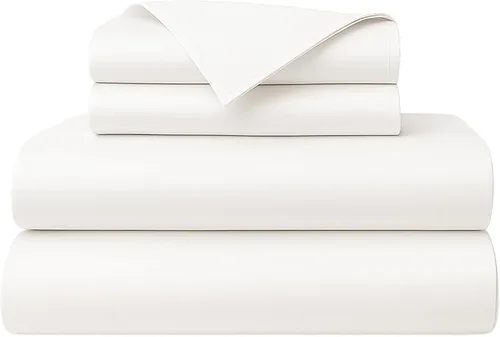 CharlottelyHues 2 fundas de almohada estándar en algodón egipcio puro de 1000 hilos para una comodidad similar a la nube (blanco brillante)