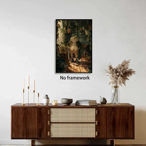 Miniatura 3 de Póster vintage de rana botánica retro, arte de pared de animales para amantes de las plantas, impresión humorística victoriana de rana caballero