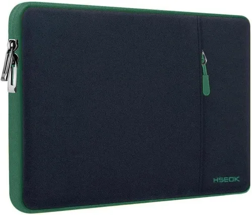 Miniatura 19 de Hseok - Funda para portátil de 15.6 pulgadas, funda con manga a prueba de golpes y repelente al agua con bolsillo para accesorios, compatible
