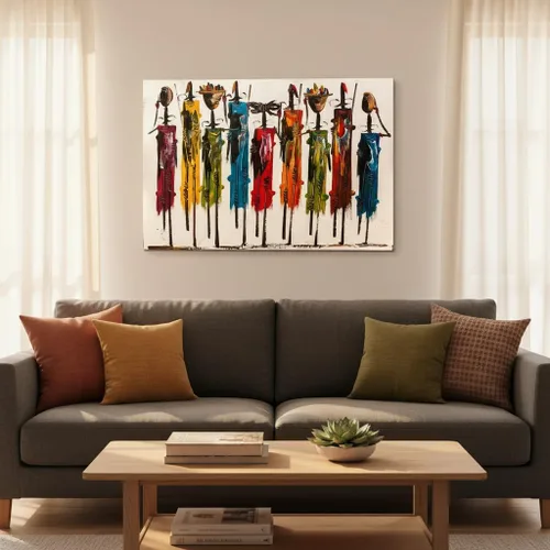 Miniatura 2 de Biuteawal Arte de pared afroamericano, decoración de mujer india, pinturas fotográficas, obras de arte decorativas abstractas para el hogar