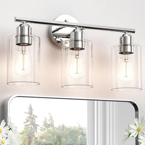 Miniatura 9 de Luz de Tocador de Baño Negra de 2 Luces Luces de Tocador de Baño Rústicas Sobre Espejo, Certificada por UL Apliques de Pared Industriales Modernos