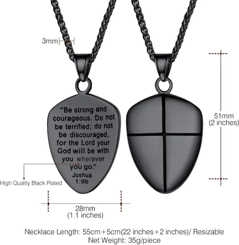 Miniatura 327 de U7 Saint Benedict/Michael Medal Necklace, 316L Stainless Steel Virgin Mary Necklace for Men Women, Bible Verse Protection Necklace Catholic