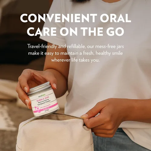 Miniatura 7 de Ecofam Polvo de pasta de dientes – Polvo de dientes remineralizante, hidroxiapatita y xilitol, sin flúor, apoya la fuerza del esmalte y la salud