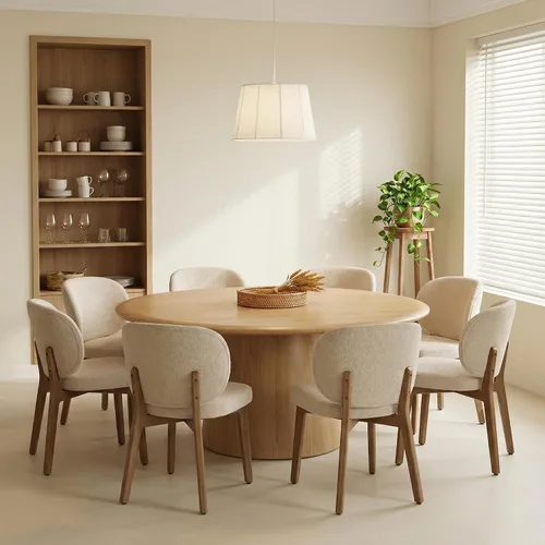 Miniatura 18 de YOUNIKE Silla de comedor con respaldo alto, silla única de cocina estilo moderno de mediados de siglo, silla acentuada sin brazos de tela bouclé