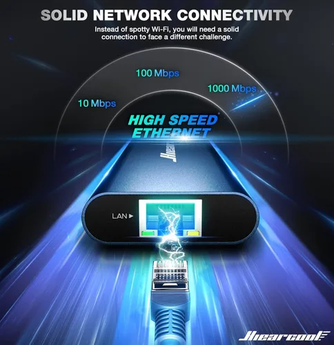 Miniatura 3 de Hiearcool Concentrador USB C, estación de acoplamiento HDMI 8 en 1 USB-C a 4K 60Hz, adaptador multipuerto Ethernet USBC de 100 W PD Dock compatible