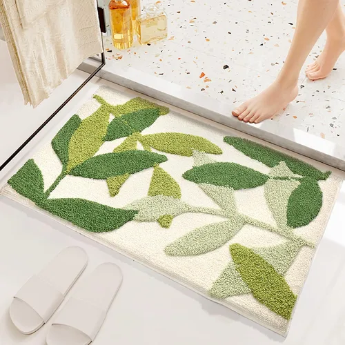 Miniatura 23 de UKELER ELER - Bonita alfombra de baño Chill Pill, azul, absorbente, antideslizante, lavable, suave, lanuda alfombra de ducha de 27.5 x 15.5 pulgadas