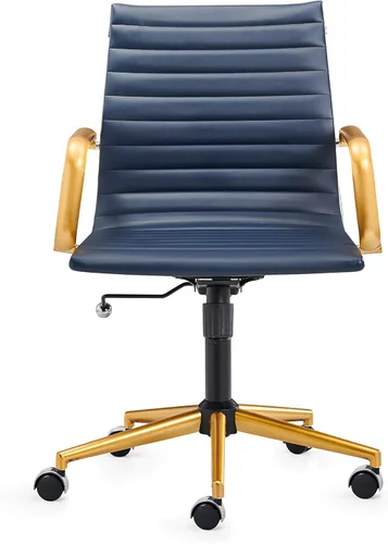 Miniatura 18 de Silla ergonómica de oficina con ruedas y reposabrazos, silla giratoria ajustable de alta resistencia para el hogar y la oficina, asiento de 22.83