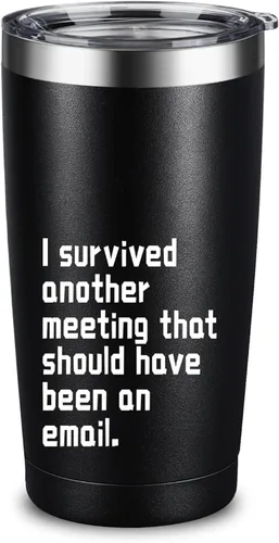 Miniatura 9 de ARIABLE World's Okayest Employee 20oz Stainless Steel Tumbler - Laser Engraved Funny Employee Gift, Double Wall Vacuum Insulated Coffee Cup with Lid
