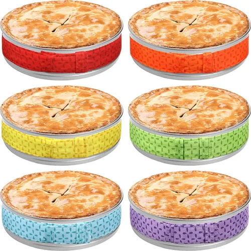 Miniatura 2 de Tiras de algodón para hornear, juego de 2 piezas, verde, 6 pulgadas, 8 pulgadas, 9 pulgadas, 10 pulgadas, 12 pulgadas redondas