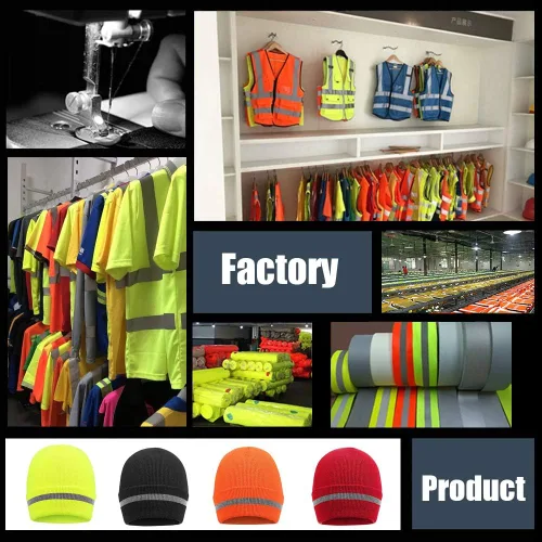 Miniatura 9 de Hi Vis - Gorro de seguridad para personalizar tu logotipo, gorro de punto de invierno con tiras reflectantes unisex