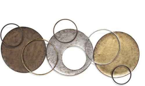 Stratton Home Decor Knoxville - Decoración de pared, centro de mesa decorativo geométrico tradicional, escultura de metal, pieza de arte clásica