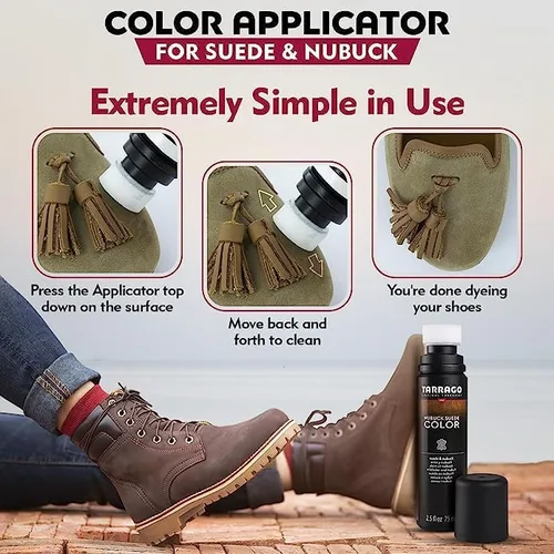 Miniatura 6 de Tarrago Restaurador de color nubuck y gamuza Restaura el gamuza desteñida para tenis, zapatos, botas, chaquetas, bolsos y más. El color de gamuza