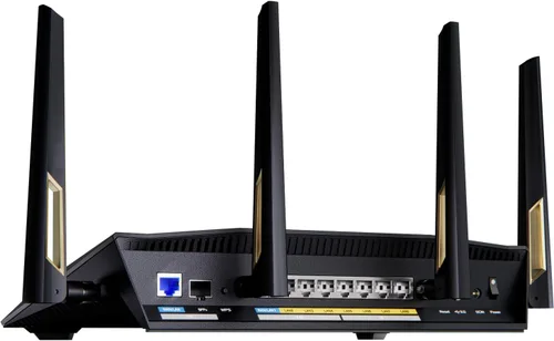 Miniatura 14 de ASUS RT-BE88U Router de rendimiento extensible AiMesh WiFi 7 de doble banda, 4K-QAM, MLO, puertos duales 10G, SFP+, 4 puertos 2.5G, 4 puertos 1G