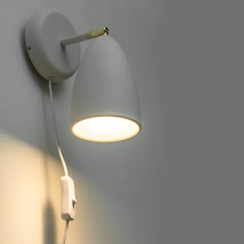 Miniatura 10 de Juego de 2 apliques de pared modernos con brazo oscilante para enchufar, luces de pared negras giratorias con cable de encendido/apagado