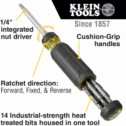 Miniatura 3 de Klein Tools 80066 Kit de destornillador de precisión con destornillador de puntas múltiples y kit de herramientas de reparación todo en uno con 39