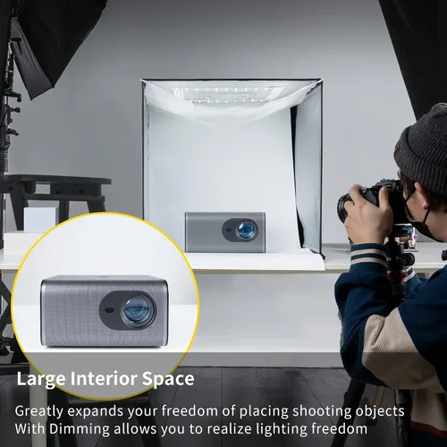 Miniatura 4 de RALENO Caja de luz para estudio fotográfico, caja de fotos de 20 x 20 pulgadas, caja de luz para fotografía