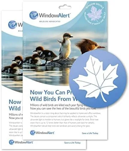 Miniatura 22 de WindowAlert Cobertura Anticolisión de Copo de Nieve - Adhesivo de Ventana UV-Reflectante para Proteger a las Aves Silvestres de Colisiones contra