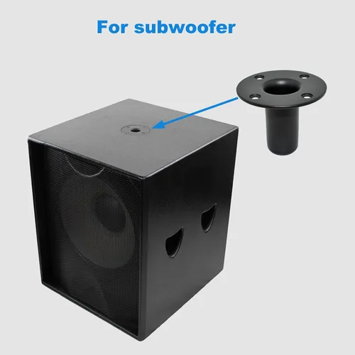 Miniatura 5 de Soporte para altavoz, 4.13 x 3.29 pulgadas, soporte de poste de gabinete de altavoz, adaptadores de soporte de altavoz de trípode PA/DJ, 4.134 x